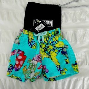 NWT Vilebrequin Boys Swim Trunks Swimsuit Size 2T 2 Ans Style Jim Aqua print